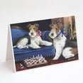 thumbnail image 1 of Fox Terrier Checkmates Greeting Cards and Envelopes Pack of 8, 1 of 2