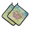 thumbnail image 1 of Caroline's Treasures Foxes Bathing Watercolor Pair of Pot Holders, 1 of 3
