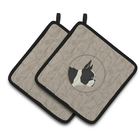 Caroline's Treasures French Bulldog In the Kitchen Pair of Pot Holders