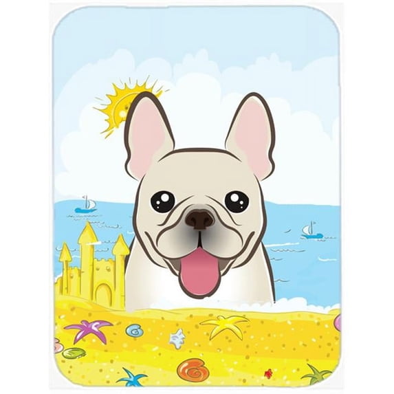 Caroline's Treasures French Bulldog Summer Beach Glass Cutting Board Large