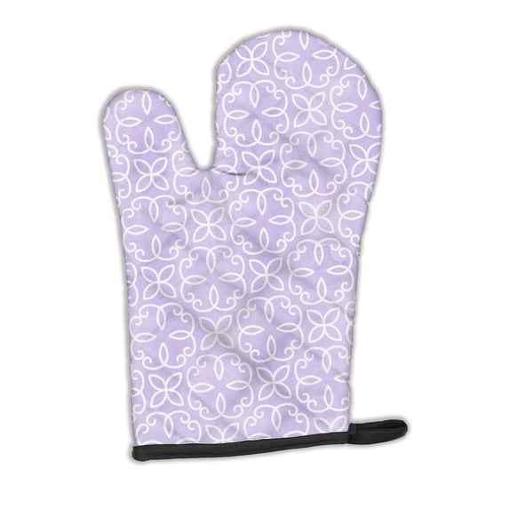 Caroline's Treasures Gemoetric Circles on Purple Watercolor Oven Mitt