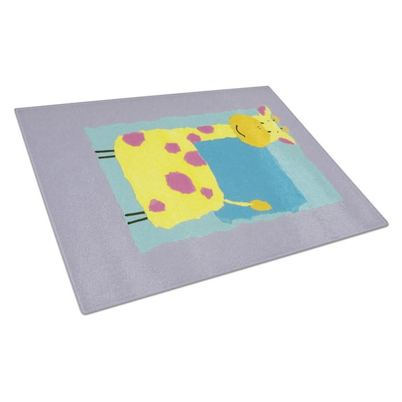 Caroline's Treasures Giraffe Glass Cutting Board Large