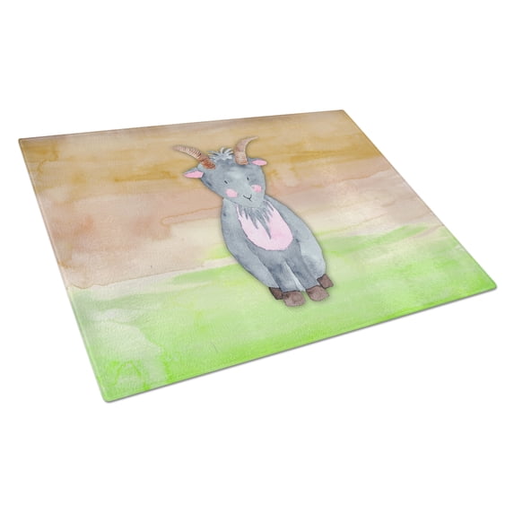 Caroline's Treasures Goat Watercolor Glass Cutting Board Large
