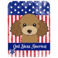 thumbnail image 1 of Caroline's Treasures God Bless Flag with Chocolate Brown Poodle Glass Cutting Board Large, 1 of 2