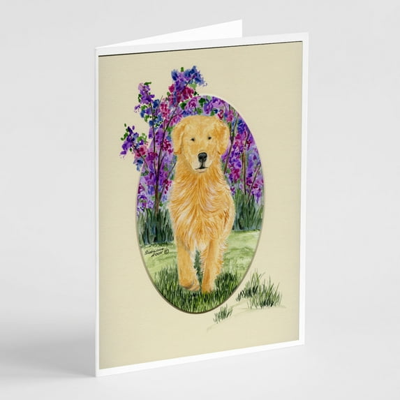 Golden Retriever Greeting Cards and Envelopes Pack of 8