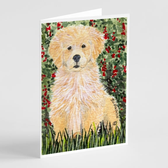 Golden Retriever Greeting Cards and Envelopes Pack of 8