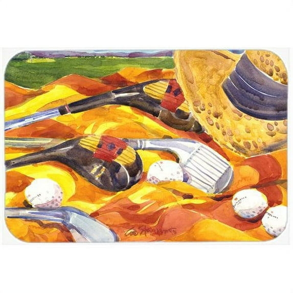 Caroline's Treasures Golf Clubs Golfer Kitchen/Bath Mat