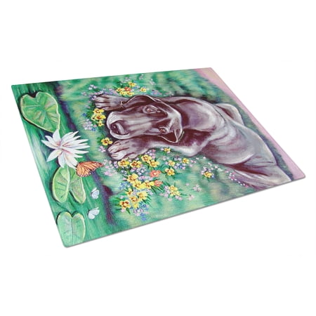 Caroline's Treasures Great Dane Glass Cutting Board Large