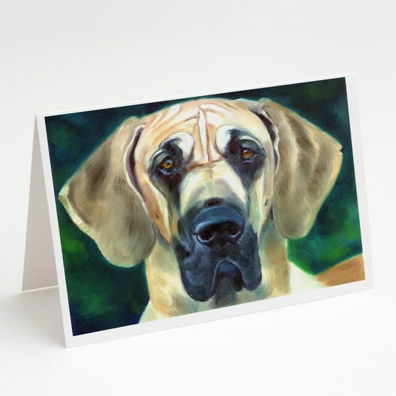 Great Dane Lookin at you Greeting Cards and Envelopes Pack of 8