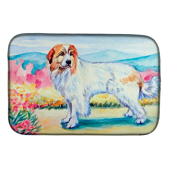 Caroline's Treasures Great Pyrenees Dish Drying Mat