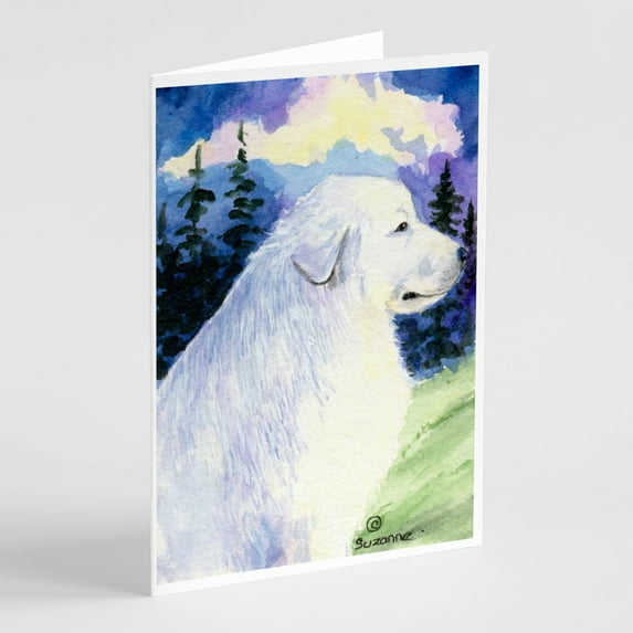 Great Pyrenees Greeting Cards and Envelopes Pack of 8