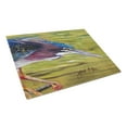 thumbnail image 1 of Caroline's Treasures Green Heron Glass Cutting Board Large, 1 of 2