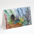 thumbnail image 1 of Black Haired Mermaid Water Fantasy Greeting Cards and Envelopes Pack of 8, 1 of 2