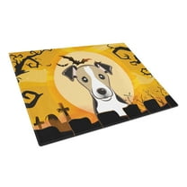 Caroline's Treasures Halloween Jack Russell Terrier Glass Cutting Board Large