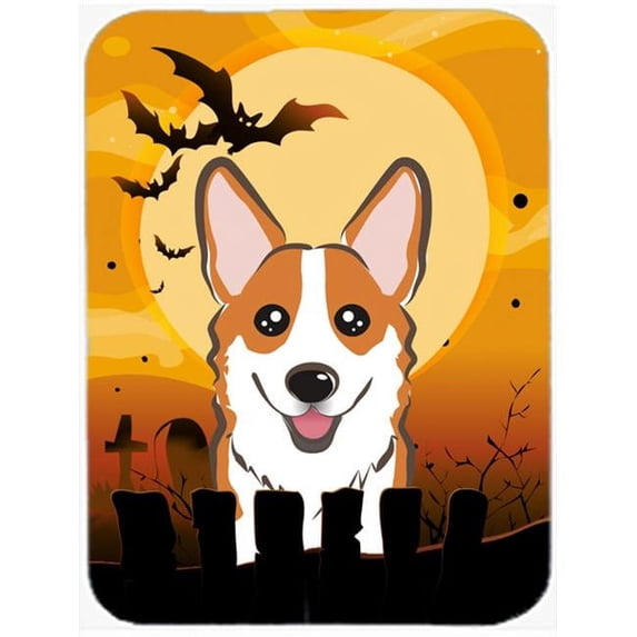 Caroline's Treasures Halloween Red Corgi Glass Cutting Board Large