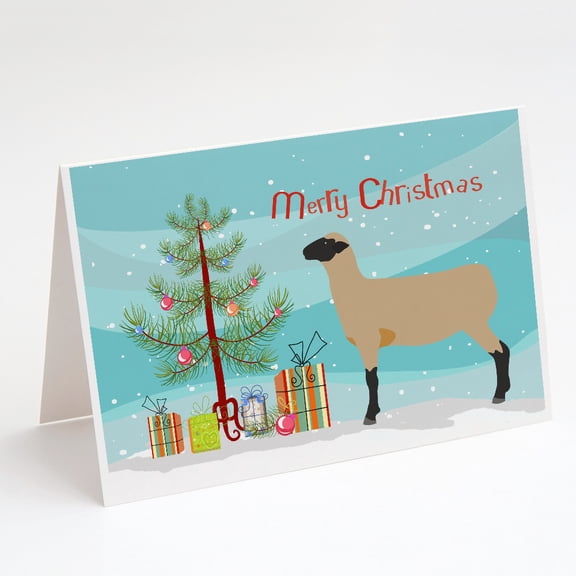Hampshire Down Sheep Christmas Greeting Cards and Envelopes Pack of 8