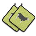 thumbnail image 1 of Caroline's Treasures Herwick Sheep Green Pair of Pot Holders, 1 of 3
