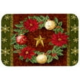 thumbnail image 1 of Caroline's Treasures Holly Wreath with Christmas Ornaments Kitchen/Bath Mat, 1 of 2