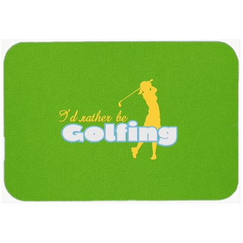 Caroline's Treasures I'd Rather Be Golfing Woman Kitchen/Bath Mat