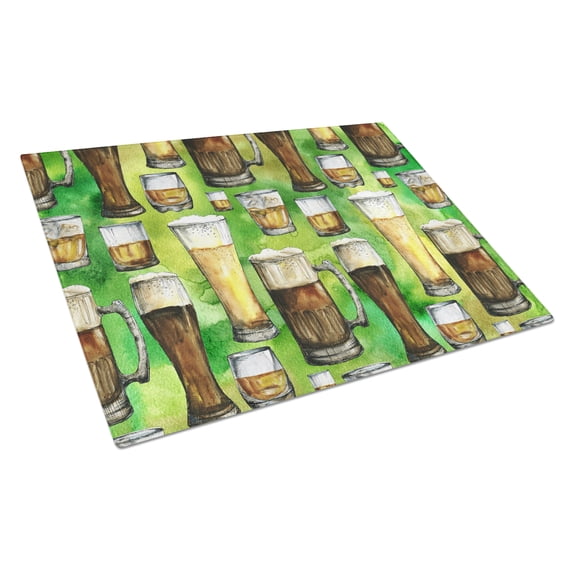Caroline's Treasures Irish Beers Glass Cutting Board Large