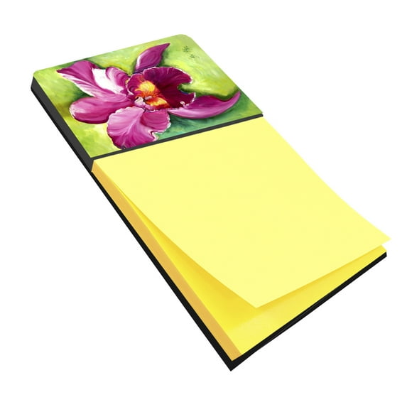 Caroline's Treasures JMK1120SN Orchid Sticky Note Holder, Large, multicolor