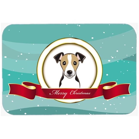 Caroline's Treasures Jack Russell Terrier Merry Christmas Glass Cutting Board Large