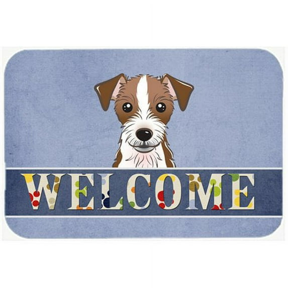 Caroline's Treasures Jack Russell Terrier Welcome Kitchen/Bath Mat