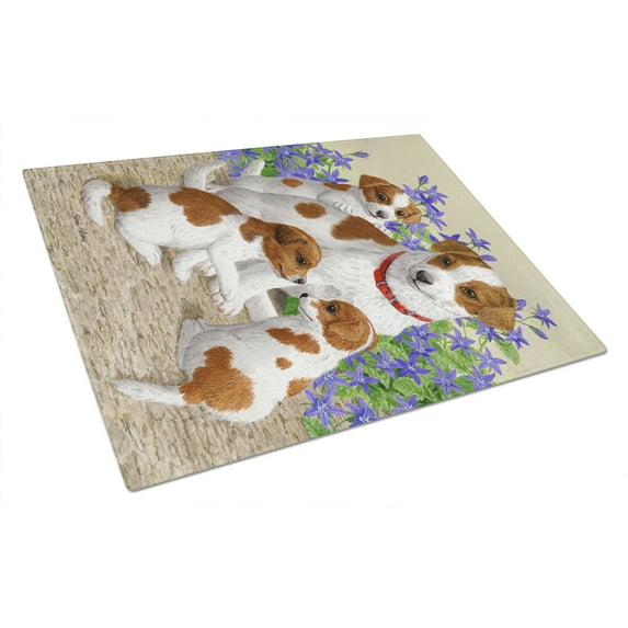 Caroline's Treasures Jack Russell Terriers Glass Cutting Board Large