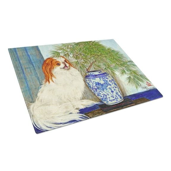Caroline's Treasures Japanese Chin Ming Vase Glass Cutting Board Large