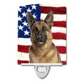 thumbnail image 1 of Caroline's Treasures KJ1159CNL Flag with German Shepherd Ceramic Night Light, 6x4x3", multicolor, 1 of 2