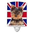 thumbnail image 1 of Caroline's Treasures KJ1167CNL Yorkie Puppy / Yorkshire Terrier with English Union Jack British Flag Ceramic Night, 1 of 2