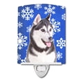 thumbnail image 1 of Winter Snowflakes Alaskan Malamute Ceramic Night Light, 1 of 2