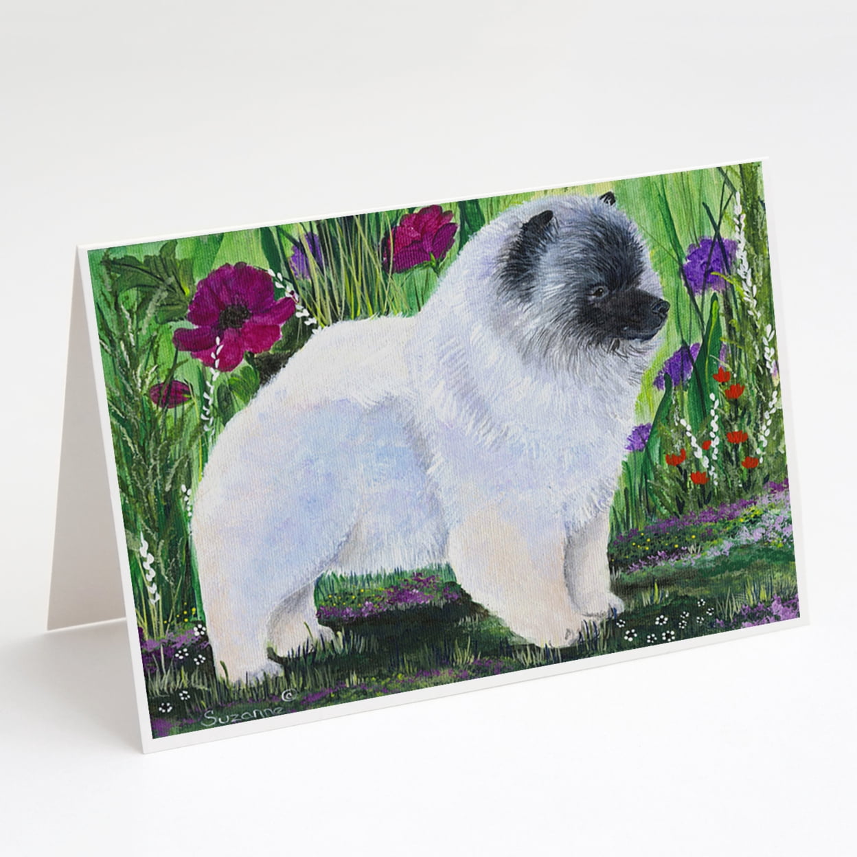 Keeshond Greeting Cards and Envelopes Pack of 8