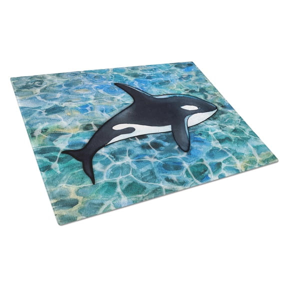 Caroline's Treasures Killer Whale Orca Glass Cutting Board Large
