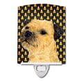 thumbnail image 1 of Caroline's Treasures LH9064CNL Border Terrier Candy Corn Halloween Portrait Ceramic Night Light, 6x4x3", multicolor, 1 of 2