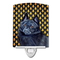 thumbnail image 1 of Caroline's Treasures LH9080CNL Schipperke Candy Corn Halloween Portrait Ceramic Night Light, 6x4x3", multicolor, 1 of 2