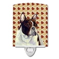 thumbnail image 1 of Caroline's Treasures LH9112CNL French Bulldog Fall Leaves Portrait Ceramic Night Light, 6x4x3", multicolor, 1 of 2