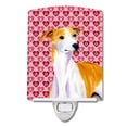 thumbnail image 1 of Caroline's Treasures LH9148CNL Whippet Hearts Love and Valentine's Day Portrait Ceramic Night Light, 6x4x3", multicolor, 1 of 2