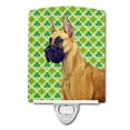 thumbnail image 1 of Caroline's Treasures LH9175CNL Great Dane St. Patrick's Day Shamrock Portrait Ceramic Night Light, 6x4x3", multicolor, 1 of 2