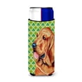 thumbnail image 1 of Caroline's Treasures LH9196MUK Bloodhound   Shamrock Portrait Hugger for Slim Cans, 1 of 6