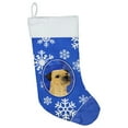 thumbnail image 1 of Caroline's Treasures LH9278-CS Border Terrier Winter Snowflakes Snowflakes Holiday Christmas Stocking, Large, multicolor, 1 of 2