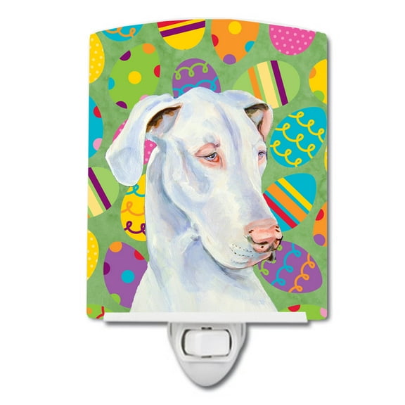 Caroline's Treasures LH9401CNL Great Dane Easter Eggtravaganza Ceramic Night Light, 6x4x3", multicolor