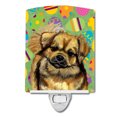 thumbnail image 1 of Caroline's Treasures LH9439CNL Tibetan Spaniel Easter Eggtravaganza Ceramic Night Light, 6x4x3", multicolor, 1 of 2