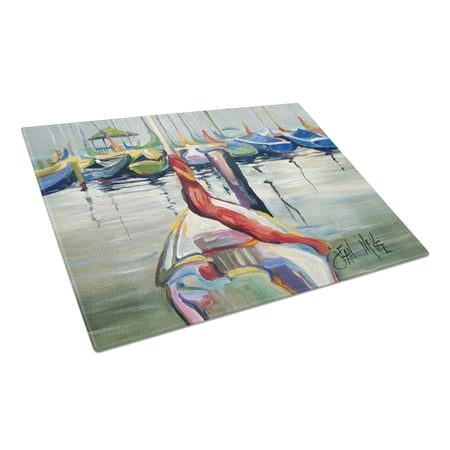 Caroline's Treasures LaSalle Sailboats Glass Cutting Board Large