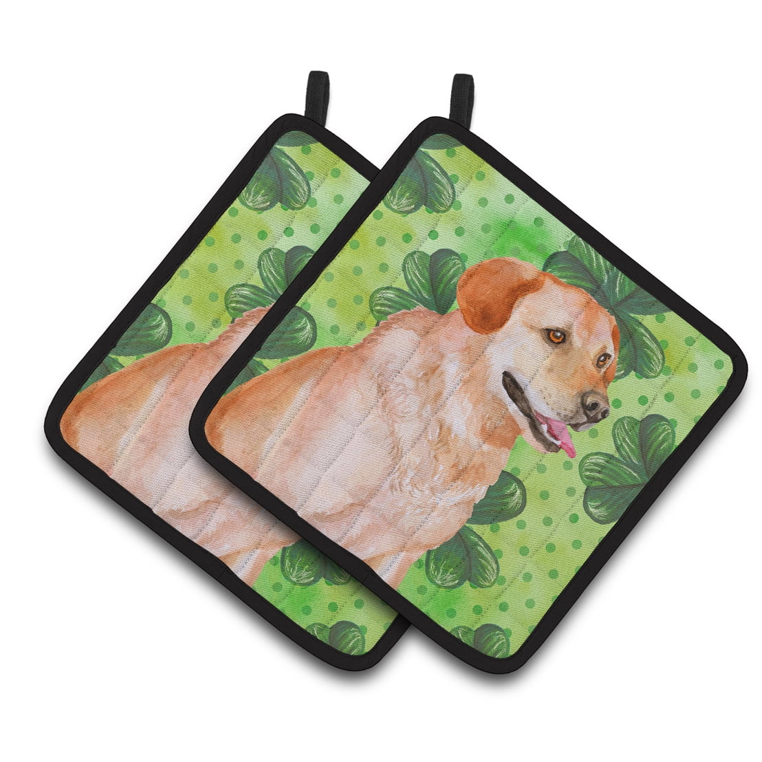 Caroline's Treasures Labrador Retriever St Patrick's Pot Holders