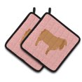 thumbnail image 1 of Caroline's Treasures Lamancha Goat Pink Check Pair of Pot Holders, 1 of 3