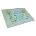 thumbnail image 1 of Caroline's Treasures Let's Dance Linen Teal Glass Cutting Board Large, 1 of 2