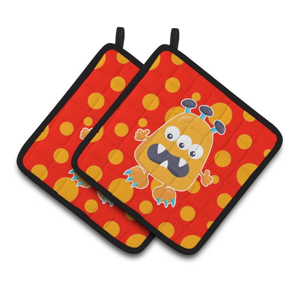 Caroline's Treasures Little Monster Visonator Pair of Pot Holders