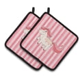 thumbnail image 1 of Caroline's Treasures Little Pink Pony Pair of Pot Holders, 1 of 2