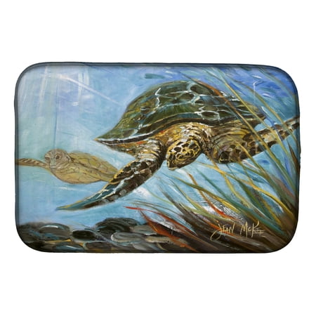 Caroline's Treasures Loggerhead Sea Turtle Dish Drying Mat